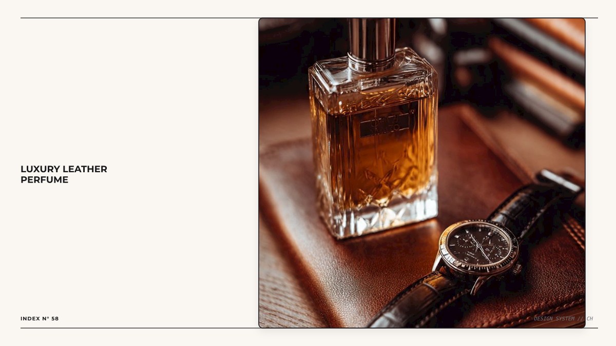 luxury leather perfume